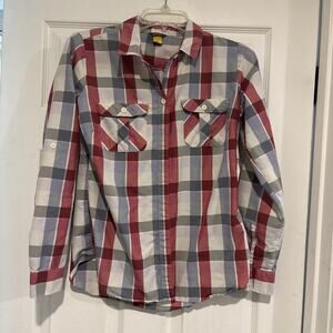 Eddie Bauer Women’s Plaid Button-up Sz S